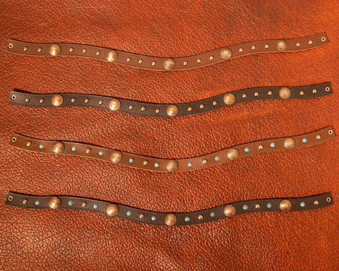Leather Hat band with coins