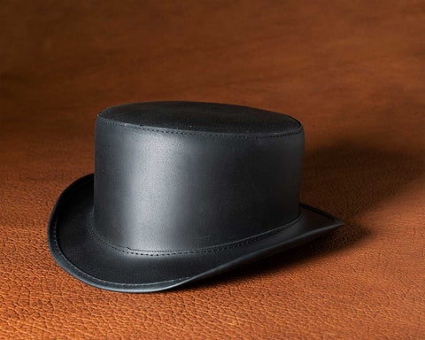 black leather tophat